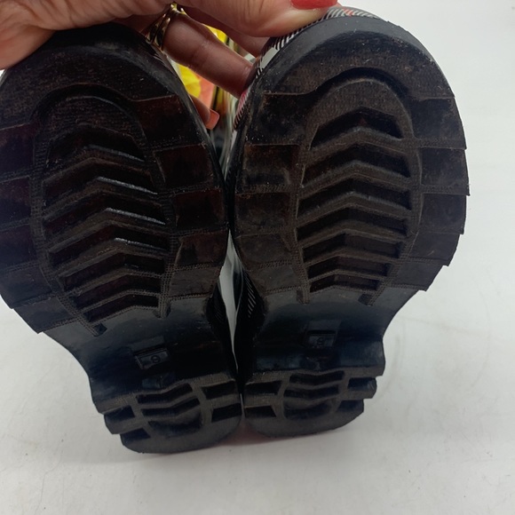 Aqua Stop Nancy Black Red White Plain Rain Boots Size 9 WRB4281G - Picture 8 of 11